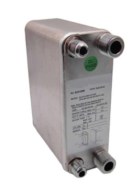 Heavy Duty Beefed Up 60 Plate Heat Exchanger For Air Conditioning and Heat Pump Water Chillers stainless steel compact design