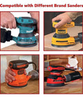 Rock Solid 5 Inch Hook And Loop Sanding Pads With Heavy Duty Dust Collection And No Sweat Installation For Random Orbit Sanders Compatible With Dewalt And Porter Cable 2 Pack on different sanders.