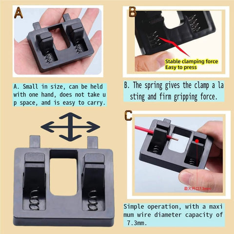 2 Pack Electric Wire Welding Fixture And Soldering Clamp For MIG TIG And Spot Welding, compact portable black design