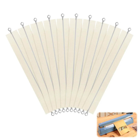 8 Inch Impulse Sealer Replacement Parts Kit With 10 Heat Seal Strips And 10 Heating Elements, compatible with F-200 FS-200