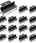4 Pack Solar Panel Z Mounting Brackets With Aluminum Construction And 304 Stainless Steel Screws, Rust Resistant, Black