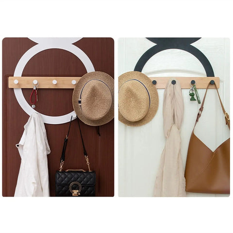 Heavy Duty Door Hanging Coat Rack And Wall Mounted Hooks For Mudroom Setup Zero Hassle Installation storing hats and bags.