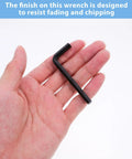 Super Sleek L-Shaped Hex Key Set With Carbon Steel Wrenches For Bike Repair And Motorcycle Maintenance You Gotta Have This Essential Multi Tool Kit, black wrench in hand