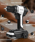 Beast Brushless Cordless Drill Driver With 530 Inch Pounds Torque Seventeen Plus One Clutch Settings on table