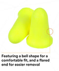 Heavy Duty Foam Ear Plugs For All Day Comfort Uncorded Disposable NRR 33 Ear Protection Bell Shape