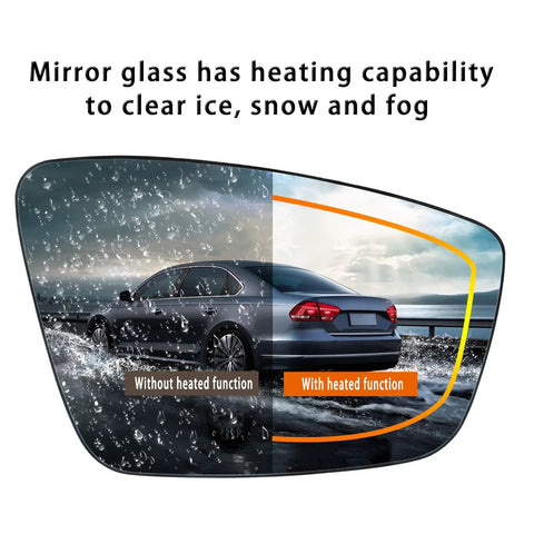 Passenger Side Mirror Lower Glass Replacement For 2011 2012 2013 2014 2015 2016 2017 2018 Volkswagen Passat Jetta Beetle with heating function