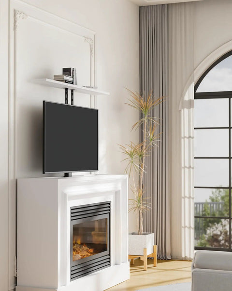 Motorized TV Lift And Slick Rise And Fall Mechanism For 37 To 65 Inch Sets With Concealed Ceiling Or Cabinet Mount For A Smooth Glide Operation That Keeps Your Flat Screen Hidden Away For Total Living Room Swagger
