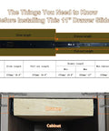 11 Inch Full Extension Drawer Slide installation guide with dimensions