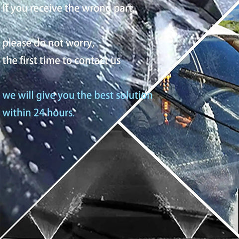 Windshield Washer Hose Kit With 5M Flexible Washer Fluid Hose, 12 Connectors, 2 Fan Nozzles, showing washer spray in action