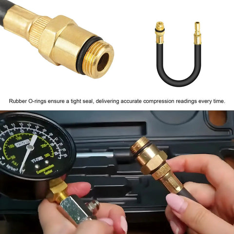 4 Pack Spark Plug Adapters For Compression Test Includes M10x1.0 M12x1.25 M16x1.5 M18x1.5 Thread Sizes With O Ring Seals