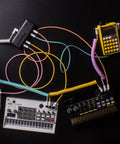 MickXer 5 Way Passive Mixer With Noise Filtering Go Faster Red connecting musical devices with colorful cables