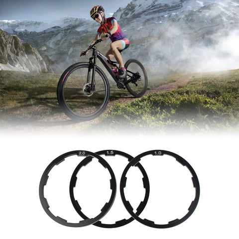 Three Sizes Aluminum Bike Cassette Spacers Kit 1mm 1.5mm 2mm For Freehub Alignment Headset Washer Bottom Bracket Axle Gasket