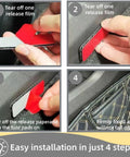 Step-by-step installation of Heavy Duty Hook And Loop Strips With Adhesive Backing, 3.2x1.2 Inch Interlocking Fasteners
