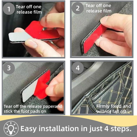 Step-by-step installation of Heavy Duty Hook And Loop Strips With Adhesive Backing, 3.2x1.2 Inch Interlocking Fasteners