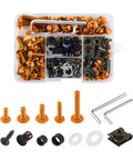Motorcycle Fairing Bolt Kit Ride Ready Dope 177 Pieces Aluminum Alloy M5 M6 Screws Nuts Washers Fasteners Clips Set Universal