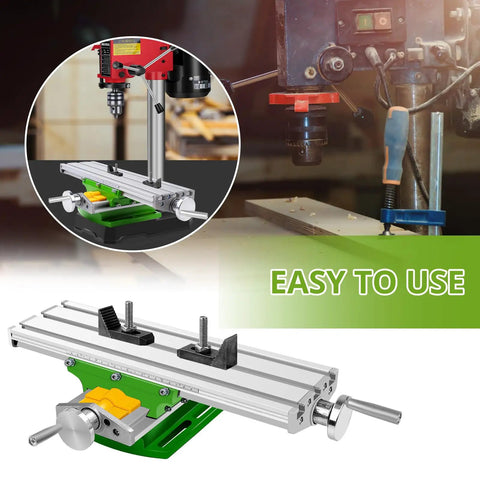 Cross Slide Milling Table With X-Y Axis Precision, dovetail grooves, M10 screw, for mini drill press and CNC retrofit use