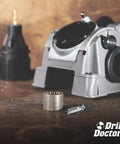 180 Grit Diamond Replacement Wheel For 350X XP 500X And 750X Sharpeners shown on wooden table with sharpener in background.