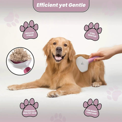 Small Slicker Brush For Dogs And Cats, Skin Friendly Deshedding Tool For Healthy Coats, Gentle Undercoat Groomer For Short And Long Haired Pets, Durable Stainless Pins, Perfect For Sensitive Pups, with dog grooming use