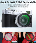 2in1 Pro Grade Metal Lens Hood With UV Filter For Fujifilm X100V X100VI Cameras on a camera with detail view