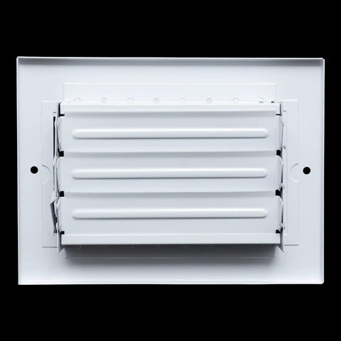 Beefy Steel Adjustable Air Register Grille For 14x8 Duct Opening White Sidewall And Ceiling Vent Cover Durable HVAC Grille