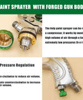 Pro Grade HVLP Spray Gun Kit 1.7mm Nozzle 600cc Gravity Feed With One Quarter Inch Air Inlet, air pressure regulation example
