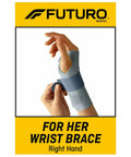 For Her Right Hand Wrist Support Adjustable With Gel Palm Cushion Comfy Easy On Breathable Sleeve Lightweight Carpal Tunnel Relief Brace