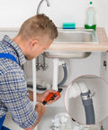 Plumber using Three Hundred Piece Hose Clamp Set With Eight Sizes Ranging From Quarter Inch To One And Three Quarters Inch 304 Stainless