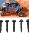 Badass Heavy Duty Clutch Cover Screws And Steel Bolts Set Replacement Kit For Polaris 570 900 1000 Engines includes black bolts for offroad use.