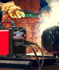 Heavy Duty Copper Welding Clamp Holder For 300 To 1000 Amps Electrode Grip with rock hard handle in action during welding.