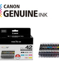 Image of CLI 42 Eight Color Ink Pack For PIXMA PRO 100 Printers With ChromaLife100 Plus Inks, includes eight cartridges.