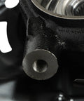 Close-up of front left and right wheel hub bearing steering knuckle assembly replacement for Sonata 2006 2010