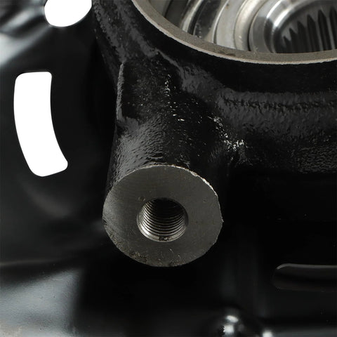 Close-up of front left and right wheel hub bearing steering knuckle assembly replacement for Sonata 2006 2010