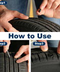 Steps to use Portable Tire Repair Kit With 60 Pcs Plug Set Rubber Plug Nails And Screwdriver for puncture fix on tire