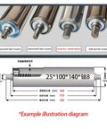 Rugged As Nails Heavy Duty Replacement Conveyor Rollers Galvanized Steel Idlers for Assembly Lines and Unloading Systems shown with size specifications.