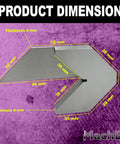 Product dimension illustration showing top shelf center square and precision center finder for round bars up to 1.5 inch diameter crafted from cold rolled steel.