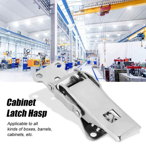 Stainless Steel Spring Loaded Toggle Latch Hasp for Cabinets Boxes Barrels and Mechanical Equipment No Fuss Easy Install