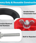 Pro Grade 2 Inch IPS Mechanical Test Plug Kit, Heavy Duty Expansion DWV Pipe Seal for Plumbing Pressure Testing and Temporary Drain Sealing, Reusable, 3 Pack rubber gasket and metal hardware