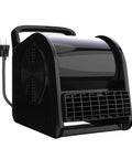 Black Industrial Floor Fan Air Mover 580W Power, 22 Meters Per Second Wind, 685 CFM Airflow, ideal for workshop ventilation.