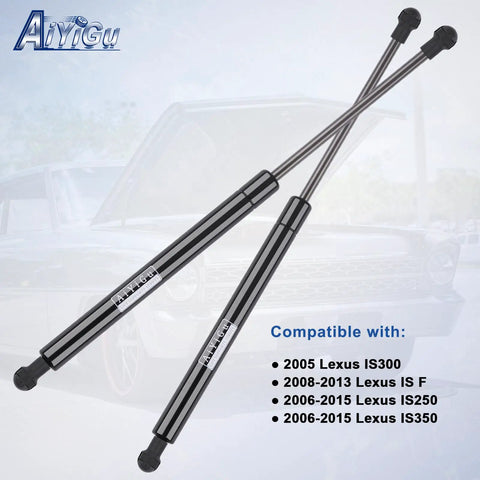 Lexus Hood Lift Struts Front Gas Springs Pair 2 Pack Fits IS F IS250 IS300 IS350 2005 To 2013 2006 To 2015 Direct Fit Replacement