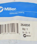 Miller Genuine Parts packaging for potentiometer replacement for Miller electric welders, displaying barcode and product details.