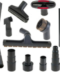 All-In-One 11-Piece Shop Vac Attachment Kit With Horsehair Brush Floor Brush Crevice Tool Includes Four Hose Adapters