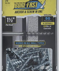 Self Drilling Drywall Anchors Set 75 Pack Holds Up To Fifty Pounds In Drywall And Two Hundred Pounds In Concrete packaging
