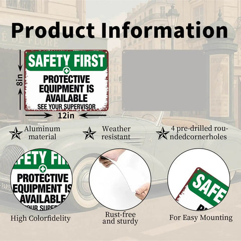 See Your Supervisor Aluminum Sign 8x12 Inches Vintage Wall Decor with product information and mounting features.