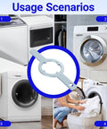 Hefty Duty Spanner Wrench For Washer Drum Nut Solid TB123A Replacement Tool For Whirlpool And Maytag Appliance Repairs displayed in home settings.