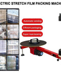 Hardcore Heavy Duty Electric Stretch Wrapping Table With Automatic Film Dispenser And Smooth 40 Cm Turntable for fast shop floor packing.