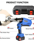 JHKKOJ Rechargeable Electric Cable Cutter For Heavy Duty Copper Wire Cutting Machine with ergonomic handle and digital display.
