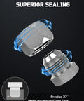 JIC Plug And Cap Kit That Delivers Pro Grade Seal With 37 Degree Flare For Hydraulic Hose Fittings Carbon Steel With Zinc Plating