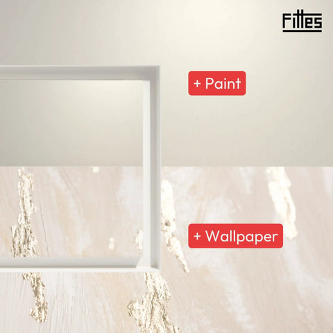 Seamless Flush Access Panel Cover Solid Steel 12 By 12 Inch White Paintable Wall Concealment Door shown with paint and wallpaper options.