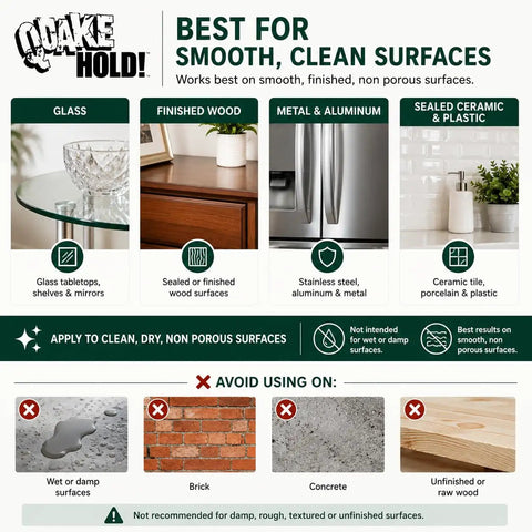 Clear Gel For Glass And Crystal 4 Oz Keeps Your Valuables From Tipping And Sliding Removable Transparent Earthquake Gel display guide