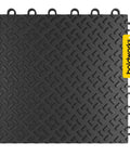 Interlocking Garage Floor Tiles Pack Of 48, Antislip Oil And Stain Resistant, 12x12 Inch, 0.5 Inch Thick, 40,000 Lbs Load Capacity, Non Toxic Polypropylene, UV Coated To Prevent Buckling, Easy Install For Garages Shops Basements square tile close-up